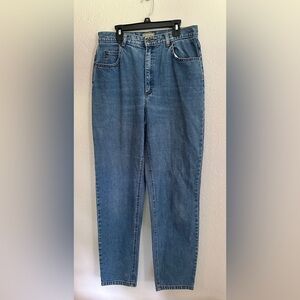 Vintage Liz Claiborne Denim Jeans HighRise Tapered Leg Cotton Womens Size 12